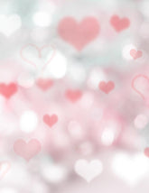 Bokeh Silver And Red Hearts For Valentines Day Photography Backdrop Shopbackdrop
